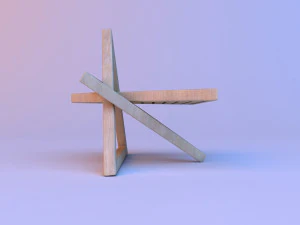 design wood coffee table 3D Model