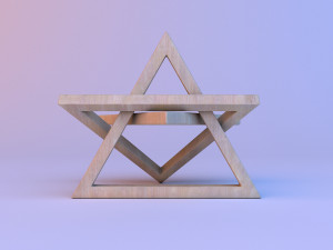 design wood coffee table 3D-Modell