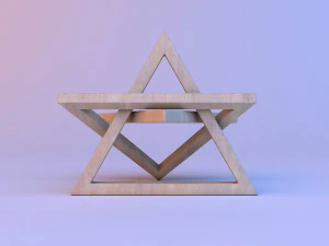 design wood coffee table 3D Model