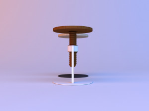 rotating coffee table Model 3D