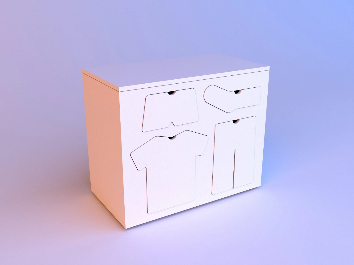 training wood dresser 3D Model .c4d .max .obj .3ds .fbx .stl .blend