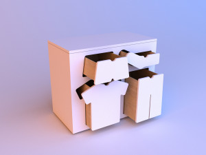 training wood dresser 3D 模型