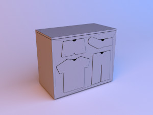 training wood dresser 3D 模型