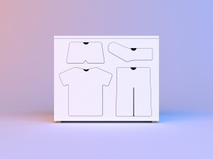 training wood dresser 3D 模型