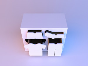 training wood dresser 3D 模型