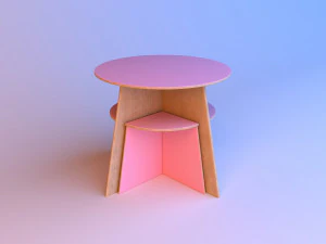set of designer childrens furniture 3D Model