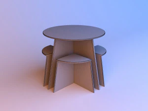 set of designer childrens furniture 3D Model