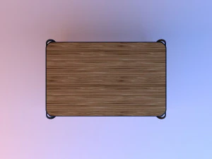 metal helis ayaklı ahşap masa 3D Model