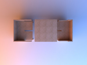 wood folding furniture set 3D Model