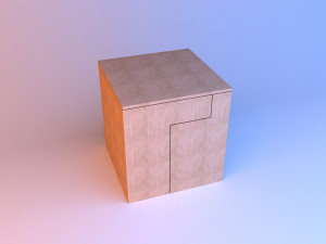 wood folding furniture set 3D Model