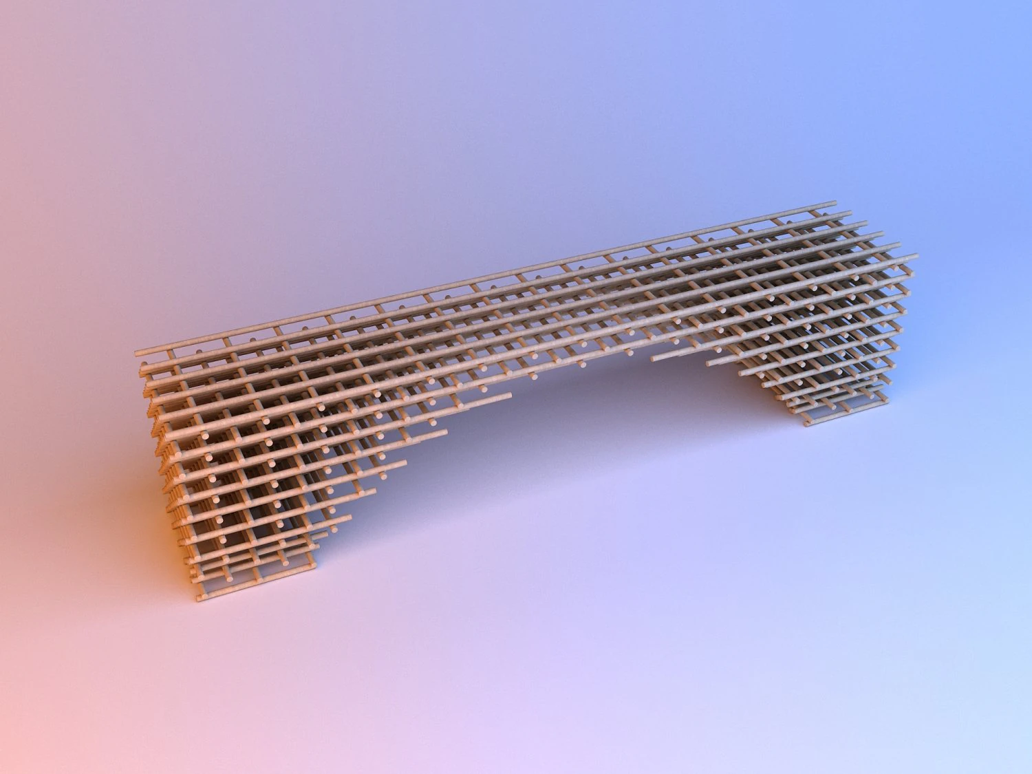 parametric wood pouf-bench 3D Model .c4d .max .obj .3ds .fbx .stl .blend