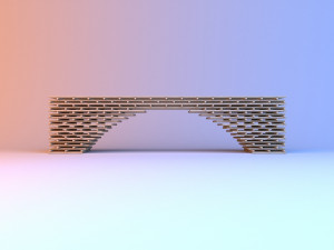parametric wood pouf-bench 3D-Modell
