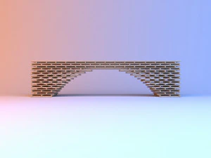 parametric wood pouf-bench 3D Model