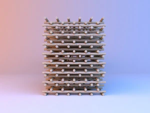 parametric wood pouf-bench 3D Model