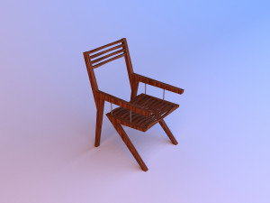 elegant wood chair Modelo 3D