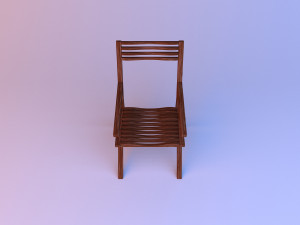 elegant wood chair Modello 3D