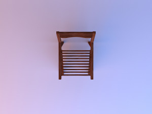 elegant wood chair Modello 3D