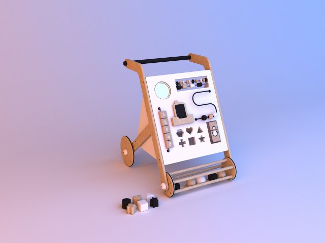 baby activity walker 3Dモデル .c4d .max .obj .3ds .fbx .stl .blend 