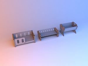handmade baby beds 3D 模型