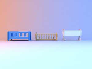 handmade baby beds 3D 模型