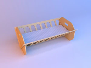 handmade baby beds 3D Model