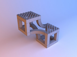 wood sculpture furniture coffee table-chair Modello 3D