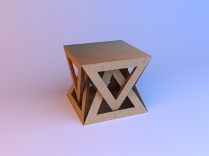 cardboard furniture coffee table 3D Model