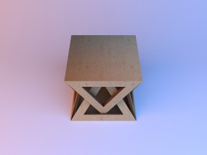 cardboard furniture coffee table Model 3D