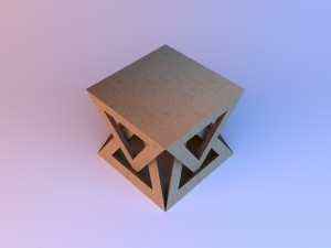 cardboard furniture coffee table Model 3D