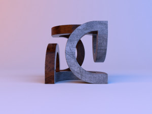 metal sculpture furniture 3D Model