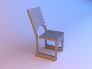parametric plywood chair 3D मॉडल