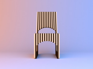 parametric plywood chair 3D मॉडल