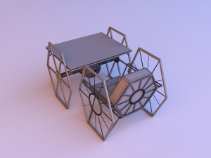 scifi future furniture set 3D 모델