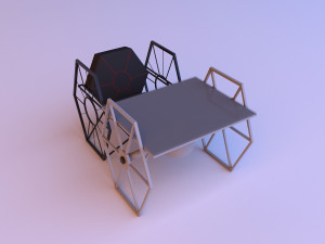 scifi future furniture set 3D 모델