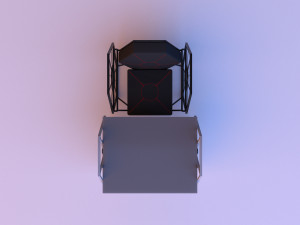 scifi future furniture set 3D 모델