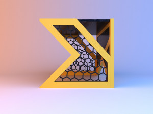 loft future scifi desk-table 3D Model