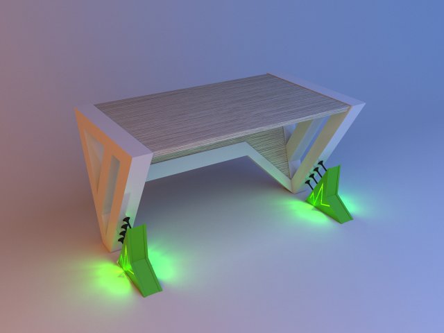 modern future scifi desk-table Model 3D .c4d .max .obj .3ds .fbx .stl .blend 