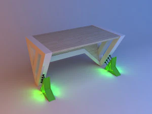 现代未来科幻书桌 3D 模型