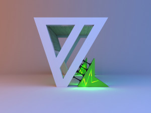 modern future scifi desk-table Model 3D