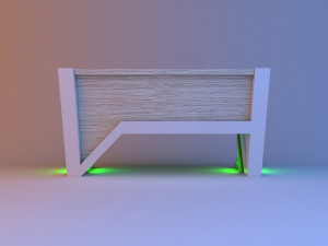 modern future scifi desk-table Model 3D