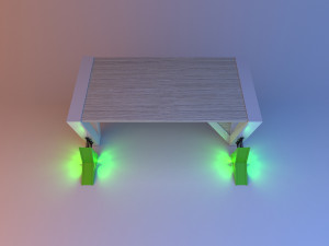 modern future scifi desk-table Model 3D