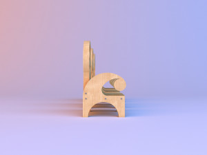 wood pattern chair 3D Model