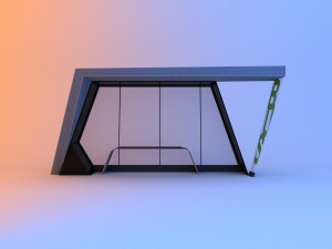 modern bus stop 3D Model
