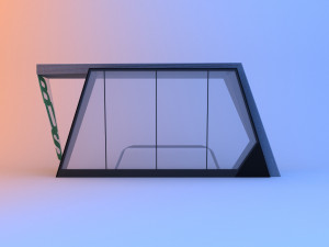 modern bus stop 3D Model