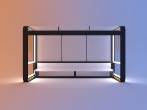 modern bus stop 3D Model