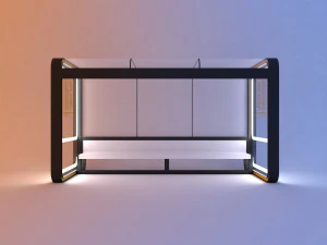 modern bus stop 3D Model