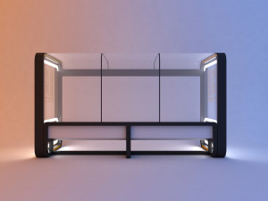 modern bus stop 3D Model