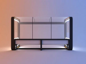 modern bus stop 3D Model