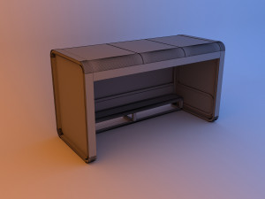 modern bus stop 3D Model