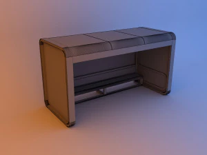 modern bus stop 3D Model